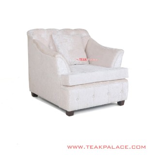 Sofa Modern Single Putih Seri Musi