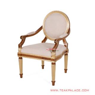 Kursi Jati Klasik Warna Emas Romeo