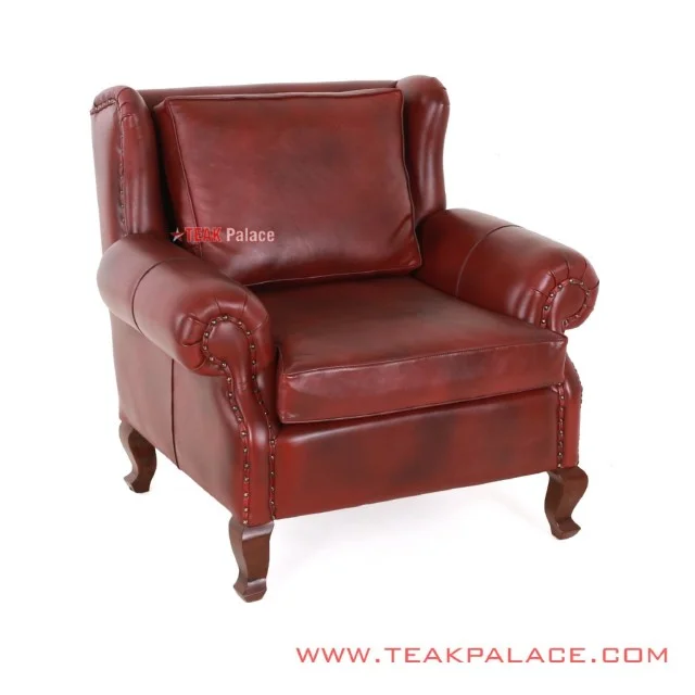 Sofa Single Minimalis Seri Sella Jati Black Walnut Kulit Oscar Sofa Single Minimalis Seri Sella Jati Black Walnut Kulit Oscar