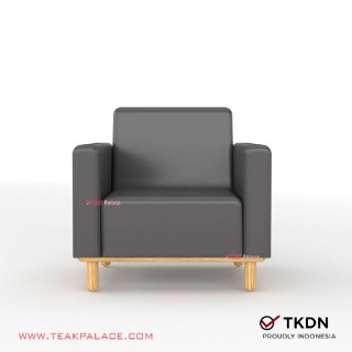 Kursi Minimalis Single Kulit Hitam Seri Ion TKDN
