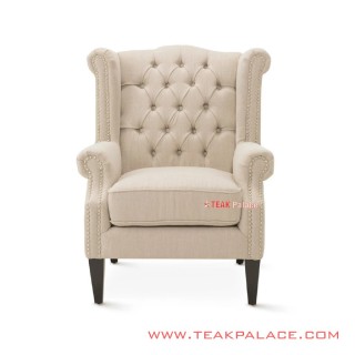 Kursi Sofa Chiko Minimalis Jati Cream