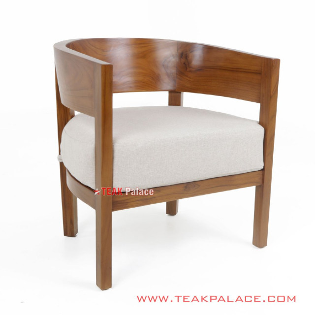 Kursi Minimalis Kayu Jati Lenong Putih