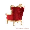 Sofa Ukir Mewah Warna Emas Seri Shinta Kain Merah