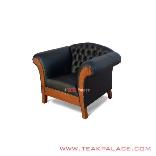 Sofa Single Klasik Kulit Oscar Black Harga Murah Sofa Single Klasik Kulit Oscar Black Harga Murah
