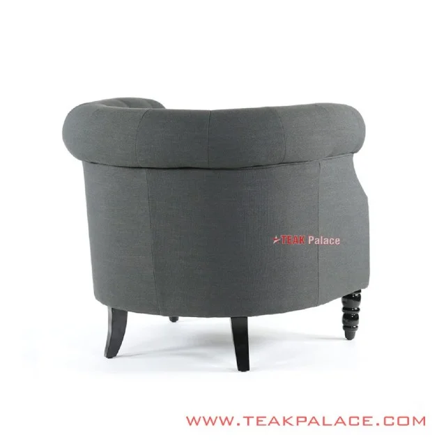 Sofa Single Chesterfield Grey Minimalis Jati