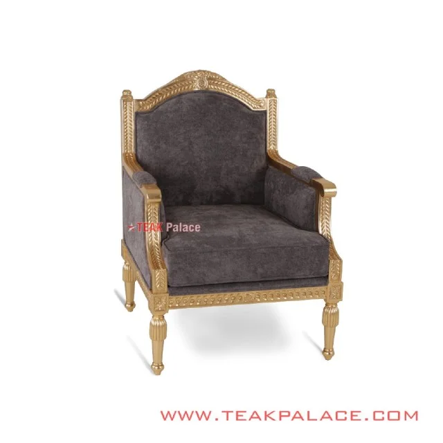 Kursi Sofa Armchair Jati Emas Rivoli Dolphin Seri Nanda