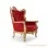 Sofa Ukir Mewah Warna Emas Seri Shinta Kain Merah