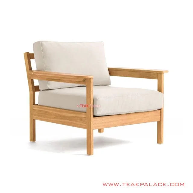 Sofa Mouila Single Minimalis Jati Golden Teak