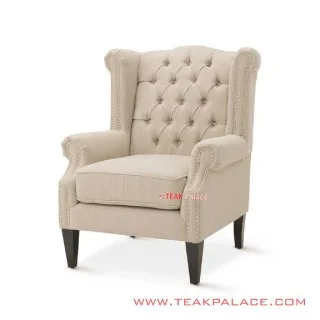 Kursi Sofa Chiko Minimalis Jati Cream