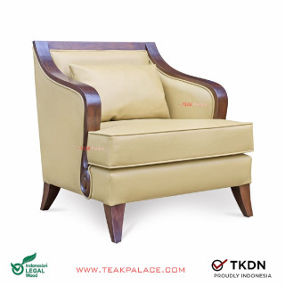 Kursi Minimalis Kayu Jati Seri Lunia Single
