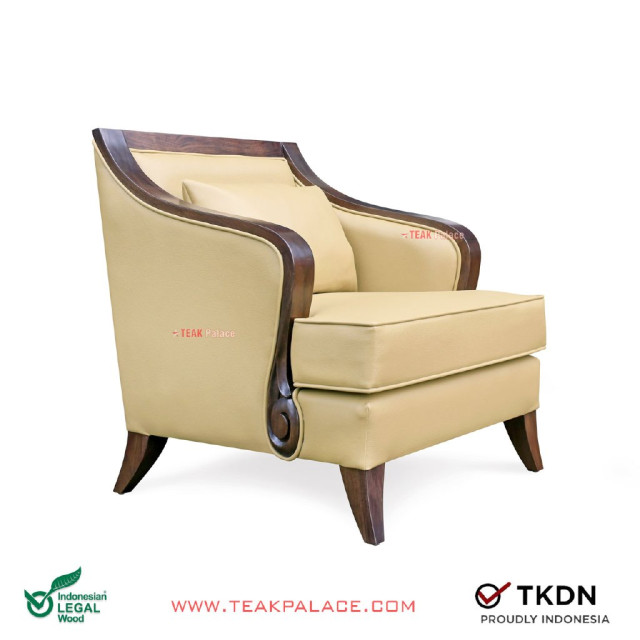 Kursi Minimalis Kayu Jati Seri Lunia Single Kursi Minimalis Kayu Jati Seri Lunia Single