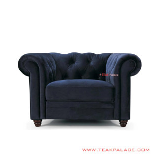 Sofa Tamu Single Rivoli Denim Seri Chester Sofa Tamu Single Rivoli Denim Seri Chester