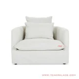 Sofa Single Minimalis Modern Mewah White Seri Friska