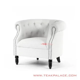 Sofa Single Minimalis Chester Putih
