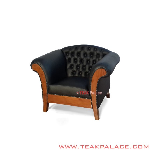 Sofa Single Klasik Kulit Oscar Black Harga Murah Sofa Single Klasik Kulit Oscar Black Harga Murah