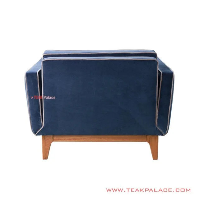 Sofa Mewah Single Galisia Denim Jati