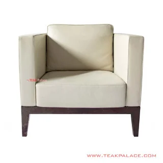 Sofa Single Tamu Minimalis Jati Seri Oster