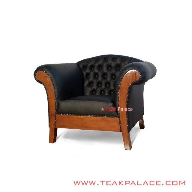 Sofa Single Klasik Kulit Oscar Black Harga Murah Sofa Single Klasik Kulit Oscar Black Harga Murah