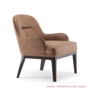 Kursi Sofa Single Itzy Jati Minimalis Black Walnut