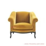 Sofa Single Jati Yusio Minimalis Hitam