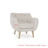 Sofa Retro Vintage Minimalis Modern Seri Dina Single Warna Krem Sofa Retro Vintage Minimalis Modern Seri Dina Single Warna Krem
