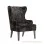 Wing Chair Hitam Sofa Minimalis Single Seri Alera