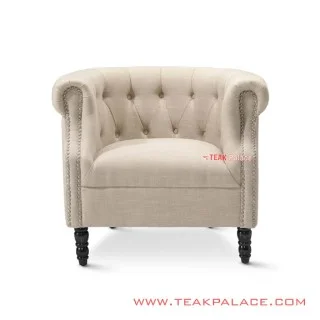 Sofa Single Minimalis Chester Rivoli Linen