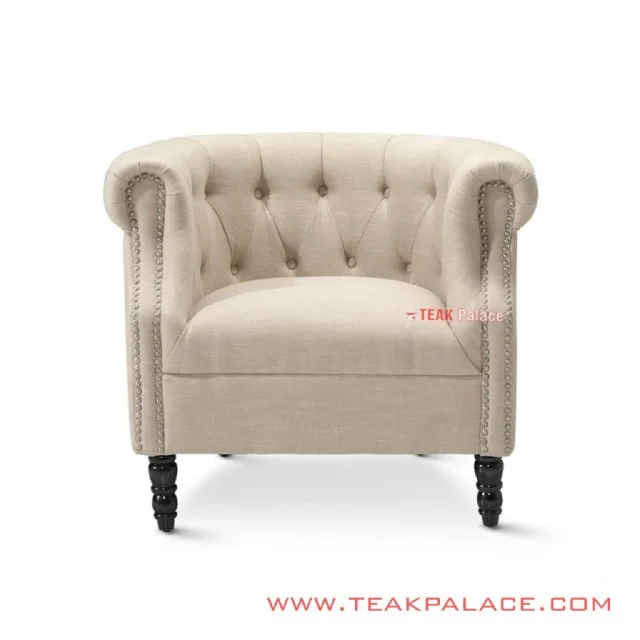 Sofa Single Minimalis Chester Rivoli Linen