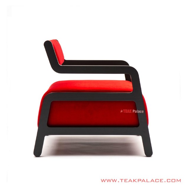 Kursi Kayu Jati Minimalis Bonita Kain Merah Kursi Kayu Jati Minimalis Bonita Kain Merah