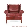 Sofa Single Minimalis Seri Sella Jati Black Walnut Kulit Oscar Sofa Single Minimalis Seri Sella Jati Black Walnut Kulit Oscar