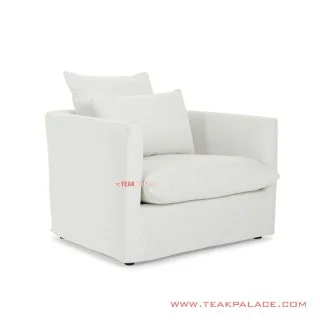 Sofa Single Minimalis Modern Mewah White Seri Friska Sofa Single Minimalis Modern Mewah White Seri Friska