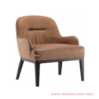 Kursi Sofa Single Itzy Jati Minimalis Black Walnut