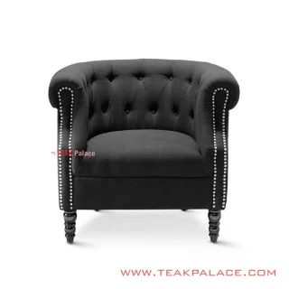 Sofa Tamu Jati Chester Hitam