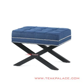 Stool Ruang Tamu Andriana Warna Denim