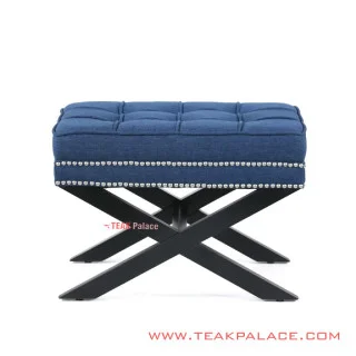 Stool Ruang Tamu Andriana Warna Denim