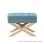 Stool Kaki Silang Biru Muda Seri Andriana