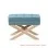 Stool Kaki Silang Biru Muda Seri Andriana