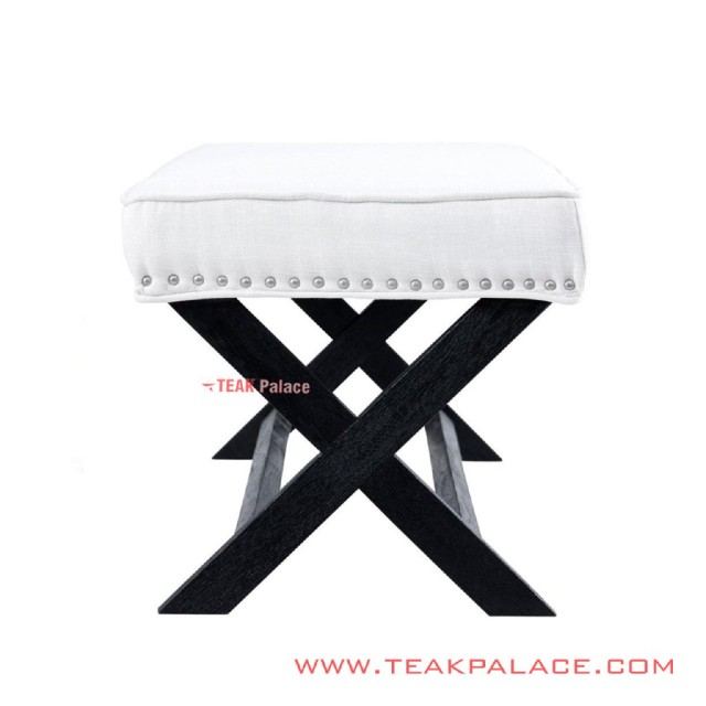 Bangku Kaki Silang Minimalis Seri Venico Putih Bangku Kaki Silang Minimalis Seri Venico Putih
