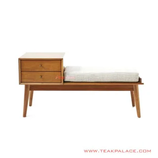 Bangku Telephon Minimalis Seri Morea Kayu Jati