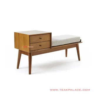 Bangku Telephon Minimalis Seri Morea Kayu Jati