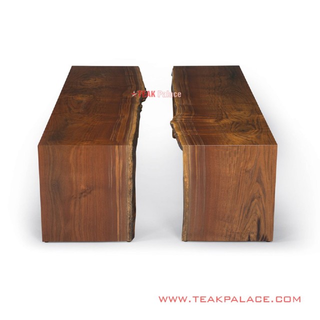 Bangku Set Kayu Jati 3 dudukan 1 pasang seri Nunung