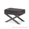 Puff Bangku Minimalis Andriana Hitam Kaki Silang Puff Bangku Minimalis Andriana Hitam Kaki Silang