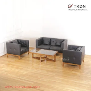 Sofa 211 Minimalis Modern TKDN Oscar Hitam Seri Bekasi