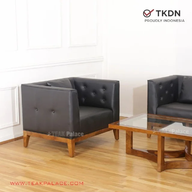 Sofa 211 Minimalis Modern TKDN Oscar Hitam Seri Bekasi Sofa 211 Minimalis Modern TKDN Oscar Hitam Seri Bekasi