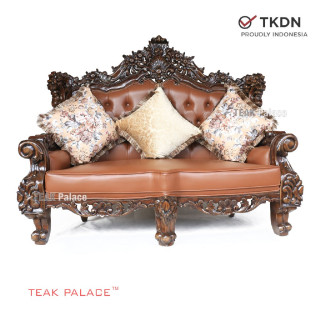 Kursi Tamu Mewah Kayu Jati Ukir Jepara Sofa 2 Dudukan Belagio Kursi Tamu Mewah Kayu Jati Ukir Jepara Sofa 2 Dudukan Belagio