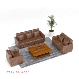 Sofa Kulit Minimalis Modern 321 Seri Benson TKDN Sofa Kulit Minimalis Modern 321 Seri Benson TKDN
