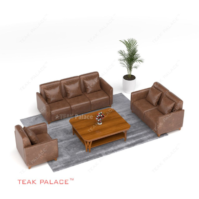 Sofa Kulit Minimalis Modern 321 Seri Benson TKDN Sofa Kulit Minimalis Modern 321 Seri Benson TKDN