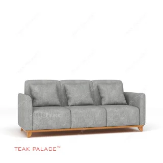 Sofa 3 Dudukan Minimalis Apartemen Seri Benson Abu-Abu