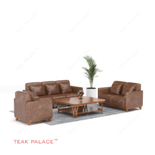 Sofa Kulit Minimalis Modern 321 Seri Benson TKDN Sofa Kulit Minimalis Modern 321 Seri Benson TKDN