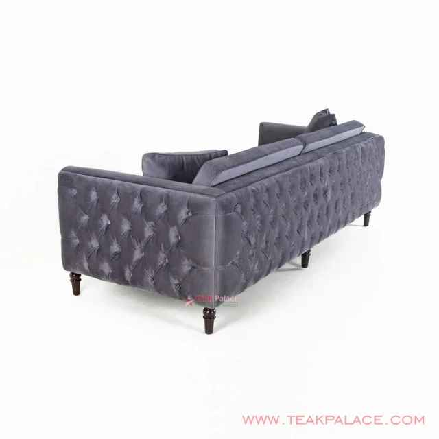 Sofa Minimalis Mewah Bulgari 3 Dudukan Abu